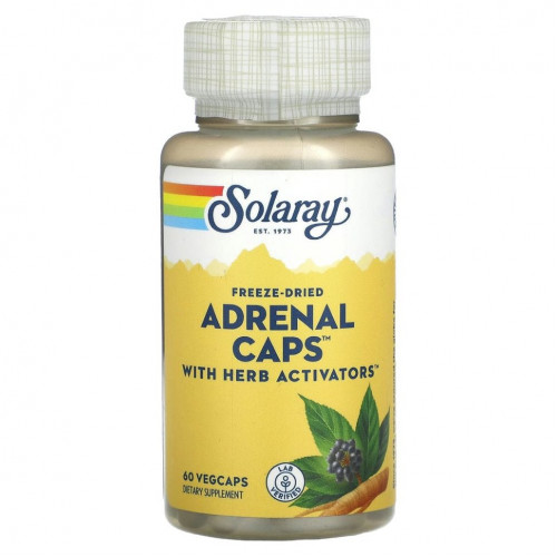 Solaray, Adrenal Caps, 60 вегетарианских капсул