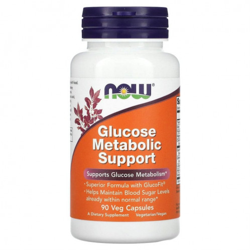 NOW Foods, Glucose Metabolic Support, 90 растительных капсул