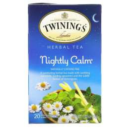 Twinings, Nightly Calm, травяной чай без кофеина, 20 чайных пакетиков, 29 г (1,02 унции)