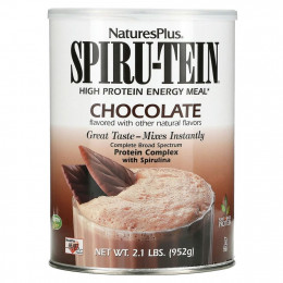 NaturesPlus, Spiru-Tein, энергетическая добавка с высоким содержанием протеина, со вкусом шоколада, 952 г (2,1 фунта)