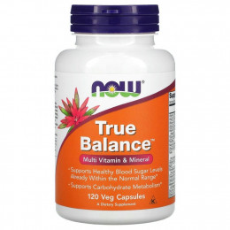 NOW Foods, True Balance, мультивитамины и микроэлементы, 120 вегетарианских капсул