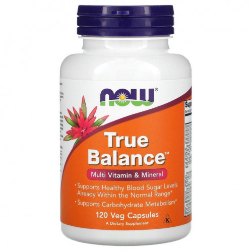 NOW Foods, True Balance, мультивитамины и микроэлементы, 120 вегетарианских капсул