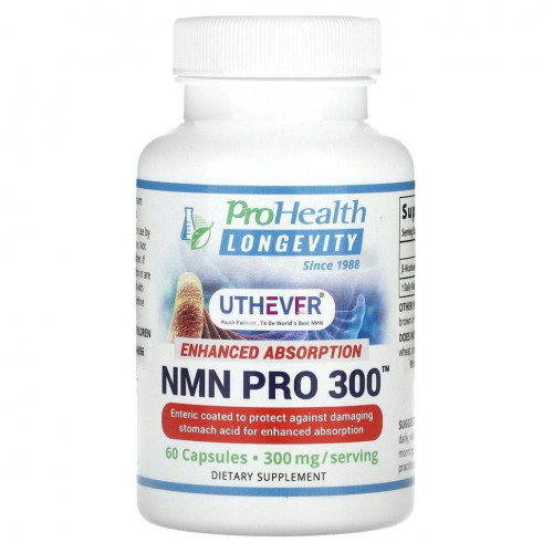 ProHealth Longevity, NMN Pro 300, улучшенное усвоение, 150 мг, 60 капсул