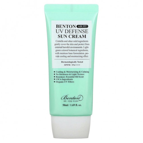 Benton, Air Fit UV Defense, солнцезащитный крем, SPF 50 / PA ++++, 50 мл (1,69 жидк. Унции)