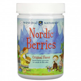 Nordic Naturals, Nordic Berries, мультивитаминные жевательные конфеты, оригинальный вкус, 200 жевательных ягодных конфет