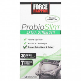 Force Factor, ProbioSlim, повышенной силы действия, 30 млрд КОЕ, 120 капсул