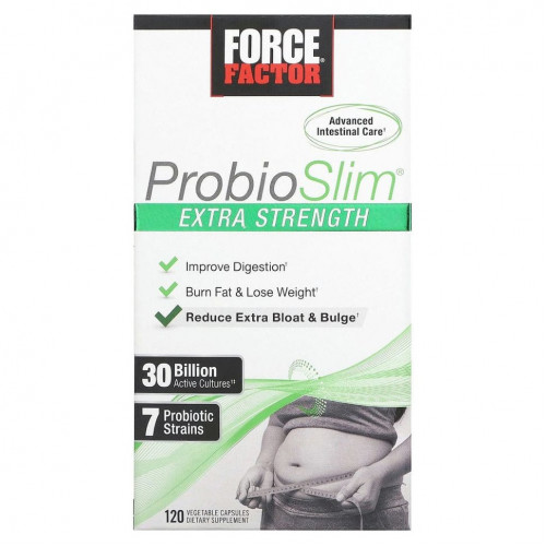 Force Factor, ProbioSlim, повышенной силы действия, 30 млрд КОЕ, 120 капсул