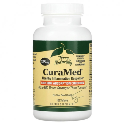 Terry Naturally, CuraMed, 375 мг, 120 мягких желатиновых капсул