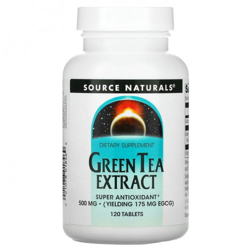 Source Naturals, Экстракт зелёного чая, 500 мг, 120 таблеток