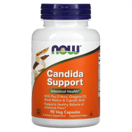 NOW Foods, Candida Support, 90 растительных капсул