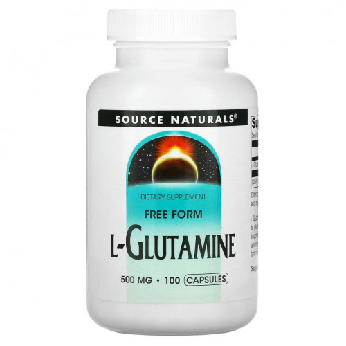 Source Naturals, L-глутамин, 500 мг, 100 капсул