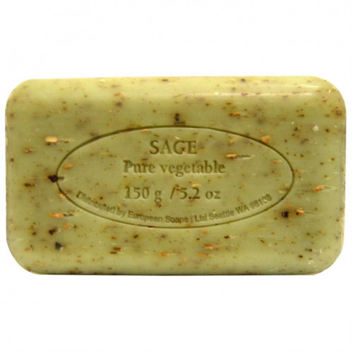 European Soaps, Pre De Provence, Мыло с шалфеем, 5.2 унции (150 г)