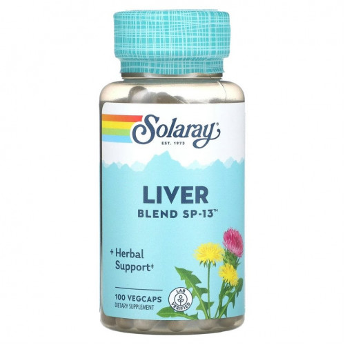 Solaray, Liver Blend SP-13, 100 Easy-To-Swallow Capsules