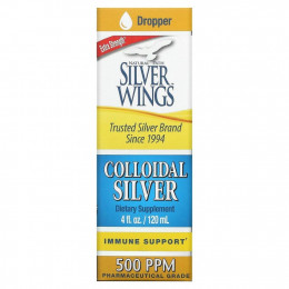 Natural Path Silver Wings, Colloidal Silver, Extra Strength, 500 ч/млн, 120 мл (4 жидких унции)