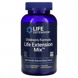 Life Extension, Life Extension Mix, детская добавка, с натуральным ягодным вкусом, 120 жевательных таблеток