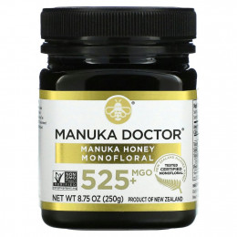 Manuka Doctor, Монофлерный мед манука, MGO 525+, 250 г (8,75 унции)