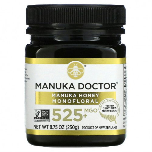 Manuka Doctor, Монофлерный мед манука, MGO 525+, 250 г (8,75 унции)