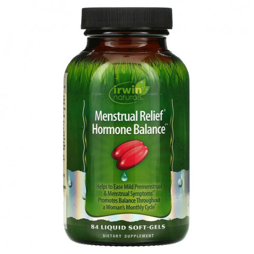 Irwin Naturals, Menstrual Relief Hormone Balance, 84 мягких желатиновых капсулы с жидкостью