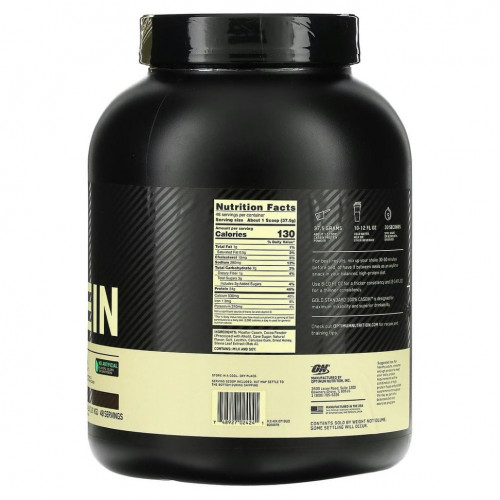 Optimum Nutrition, Gold Standard 100% Casein, с натуральными ароматизаторами со вкусом шоколадного крема, 1,81 кг (4 фунта)