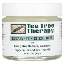 Tea Tree Therapy, Эвкалиптовая мазь - растирка для груди, 2 унции (57 г)