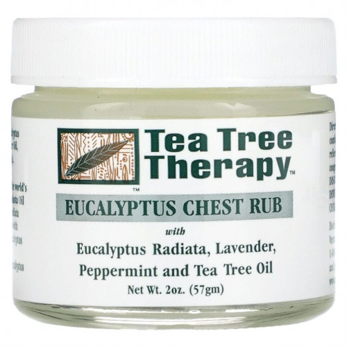 Tea Tree Therapy, Эвкалиптовая мазь - растирка для груди, 2 унции (57 г)