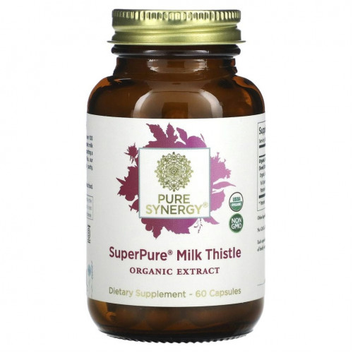 Pure Synergy, Super Pure, органический экстракт расторопши, 60 капсул