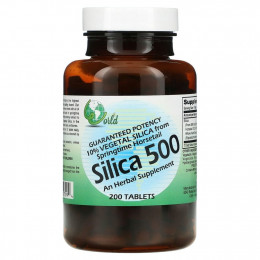 World Organic, Silica 500, 200 таблеток