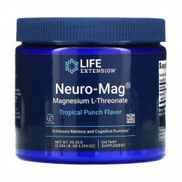 Life Extension, Neuro-Mag, магний L-треонат, вкус тропического пунша, 93,35 г (3,293 унции)