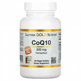 California Gold Nutrition, коэнзим Q10, 200 мг, 120 растительных капсул