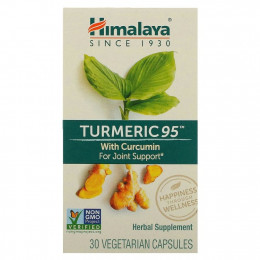 Himalaya, Turmeric 95 с куркумином для поддержки суставов, 30 растительных капсул