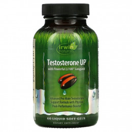 Irwin Naturals, Testosterone UP, 60 жидкостных желатиновых капсул