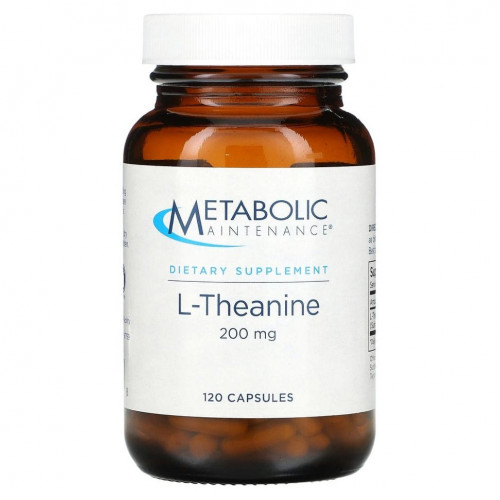 Metabolic Maintenance, L-теанин, 200 мг, 120 капсул