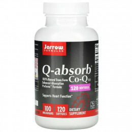 Jarrow Formulas, Q-absorb Co-Q10, 100 мг, 120 капсул