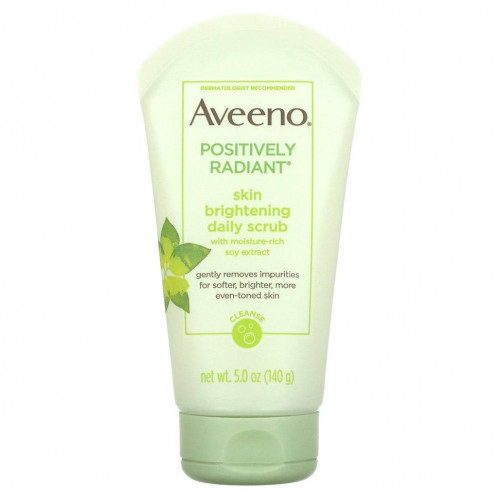 Aveeno, Active Naturals, Positively Radiant, ежедневный осветляющий скраб для кожи, 140 г (5,0 унций)