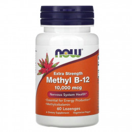 NOW Foods, Extra Strength Methyl B-12, 10,000 mcg, 60 Lozenges