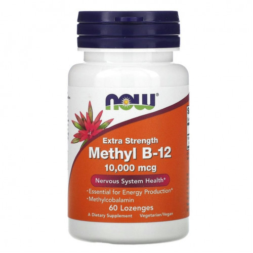 NOW Foods, Extra Strength Methyl B-12, 10,000 mcg, 60 Lozenges