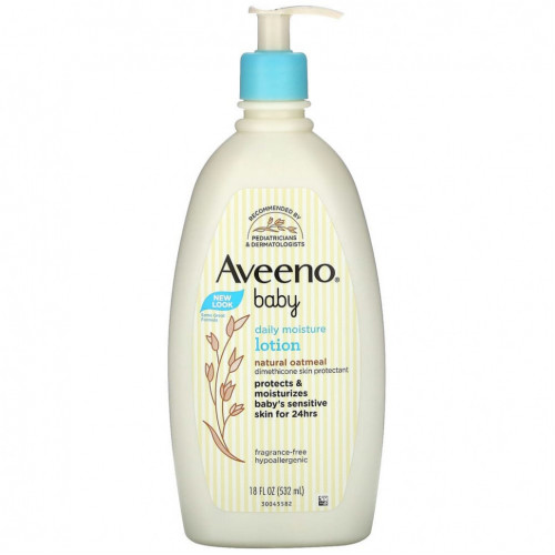 Aveeno, Baby, увлажняющий лосьон для ежедневного применения, без отдушки, 532 мл (18 жидк. унций)