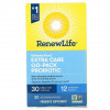 Renew Life, Ultimate Flora, Go-Pack пробиотик с повышенной силой действия, 30 млрд живых культур, 30 вегетарианских капсул