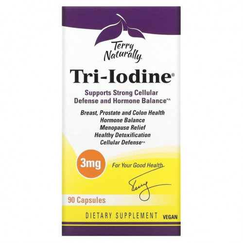 Terry Naturally, Tri-Iodine, 3 мг, 90 капсул