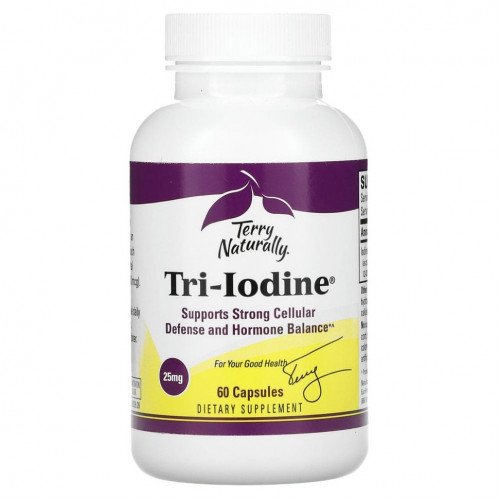 Terry Naturally, Tri-Iodine, 25 мг, 60 капсул