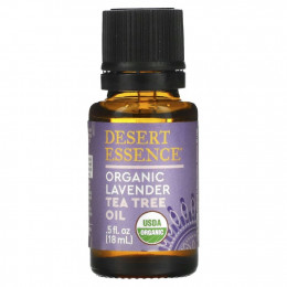 Desert Essence, Органическая лаванда с маслом чайного дерева, 0,6 жидких унций (18 мл)