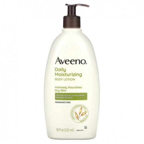 Aveeno, увлажняющий лосьон для ежедневного применения, без отдушки, 532 мл (18 жидк. унций)