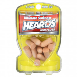 Hearos, Беруши, Ultimate Softness, High, NRR 32, 6 пар