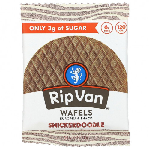 Rip Van Wafels, Snickerdoodle, 33 г (1,16 унции)