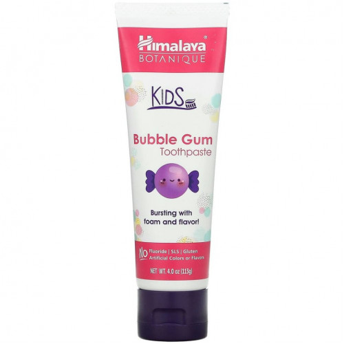 Himalaya, Botanique, Kids Toothpaste, Bubble Gum, 4.0 oz (113 ml)