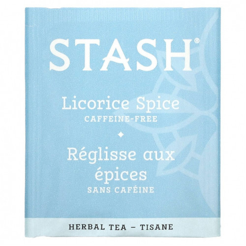 Stash Tea, Травяной чай высшего сорта, лакрица и пряности, без кофеина, 20 чайных пакетиков, 1,2 унции (36 г)