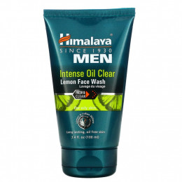 Himalaya, Men, Intense Oil Clear, средство для умывания с лимоном, 3,4 жидких унции (100 мл)