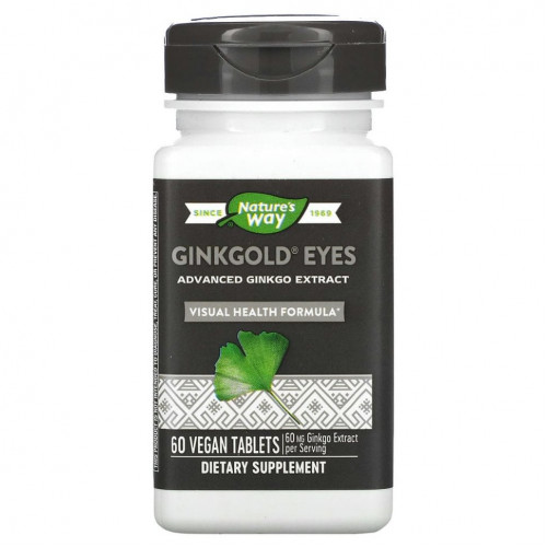 Nature's Way, Ginkgold Eyes, 60 веганских таблеток