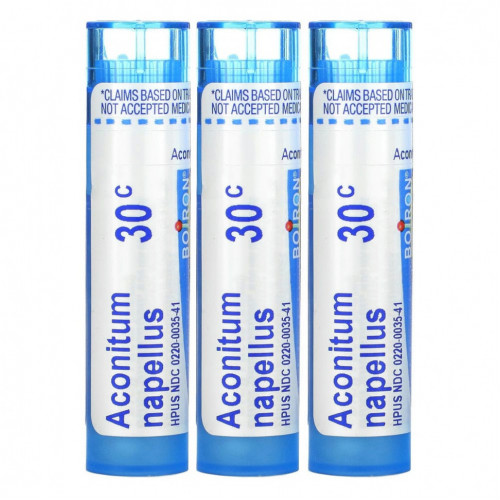 Boiron, Aconitum, Fever Relief, Meltaway Pellets, 3 Tubes, 80 Pellets Each