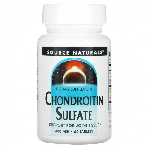 Source Naturals, Chondroitin Sulfate, 400 мг, 60 таблеток